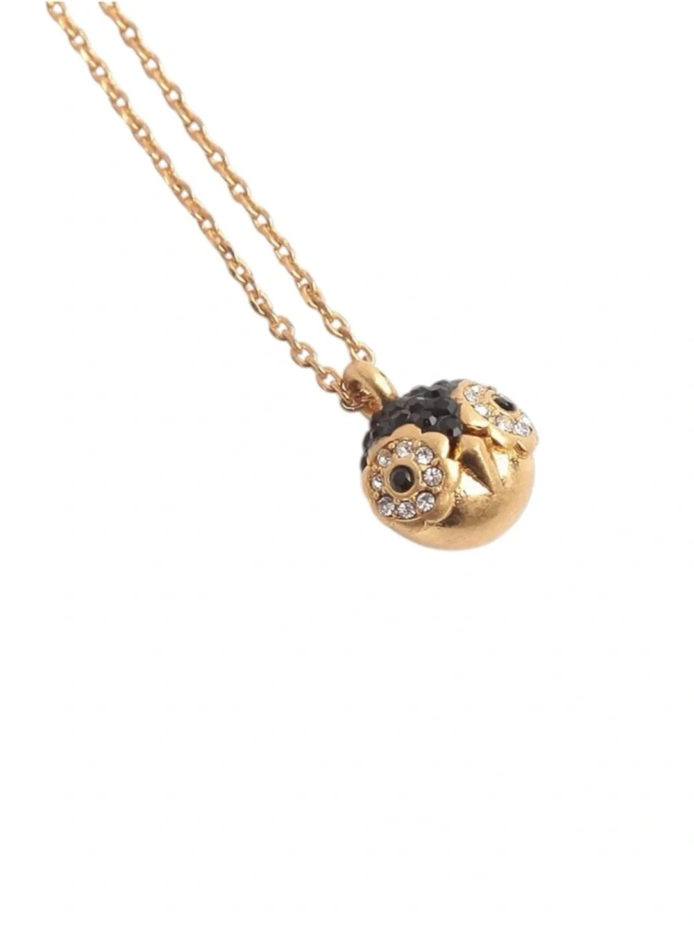 Kate Spade NWT Dashing Beauty Penguin Pendant Necklace Gold Crystal